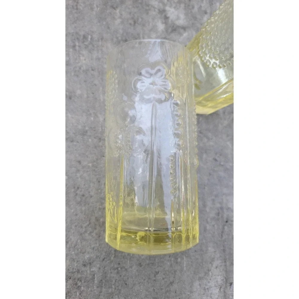 MCM Nuutajarvi Iittala Finland Flora Glass Cup Tumbler Oiva Toikka Set of 4‎